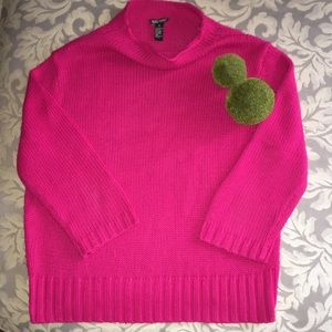 Shu Shu Magenta Three Quarter Sweater